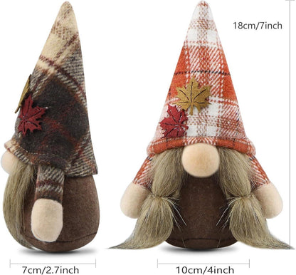 Dekoration Herbst-Zwerge 2er Set Wichtel Figuren Autumn Decorations
