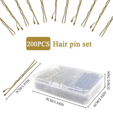 Metall Haarnadeln Set, 200 Stück, 5 cm Wellenform Bobby