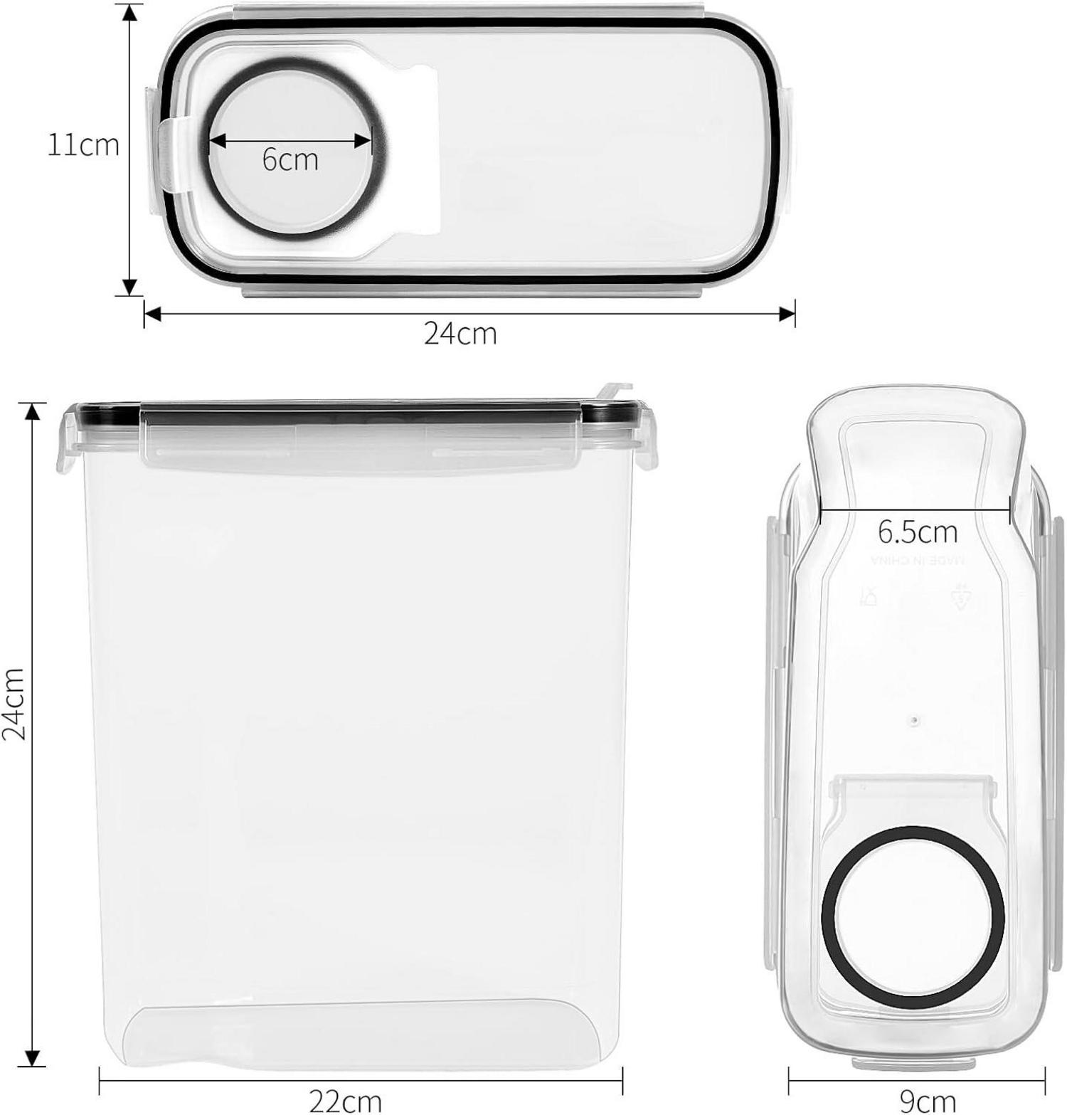 4er Set Vorratsdosen 4L Luftdicht - BPA frei
