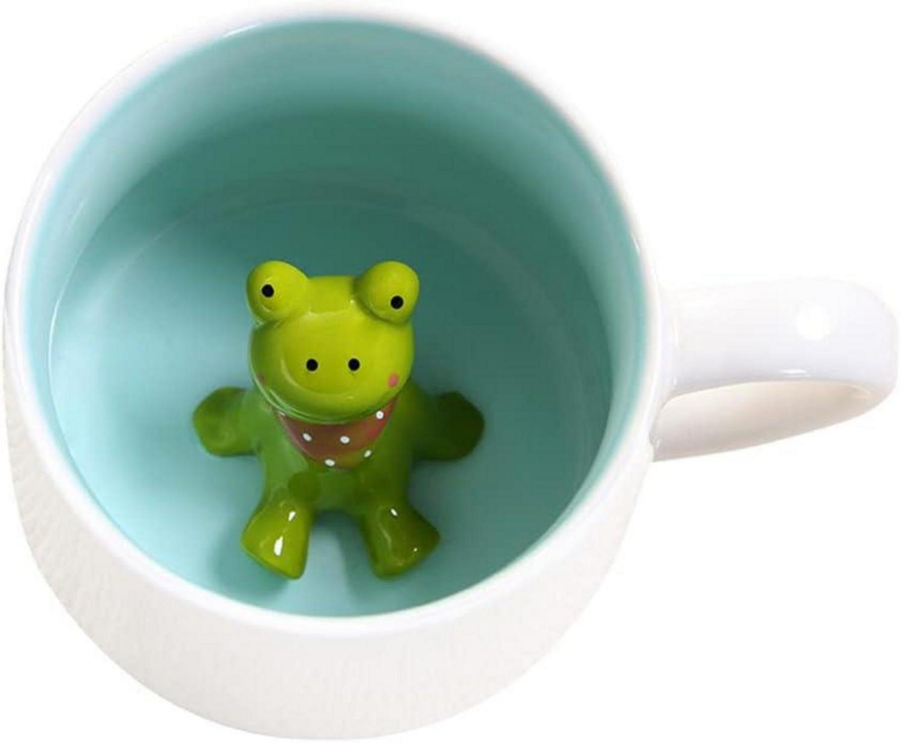 Keramik Kaffeebecher mit 3D Frosch Tierdesign 230ml