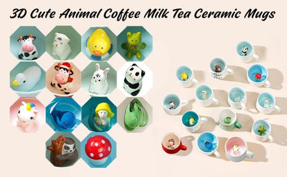 Süße Ente Keramik Kaffeebecher 3D Tier Tasse 230ml Morgen Geschenk