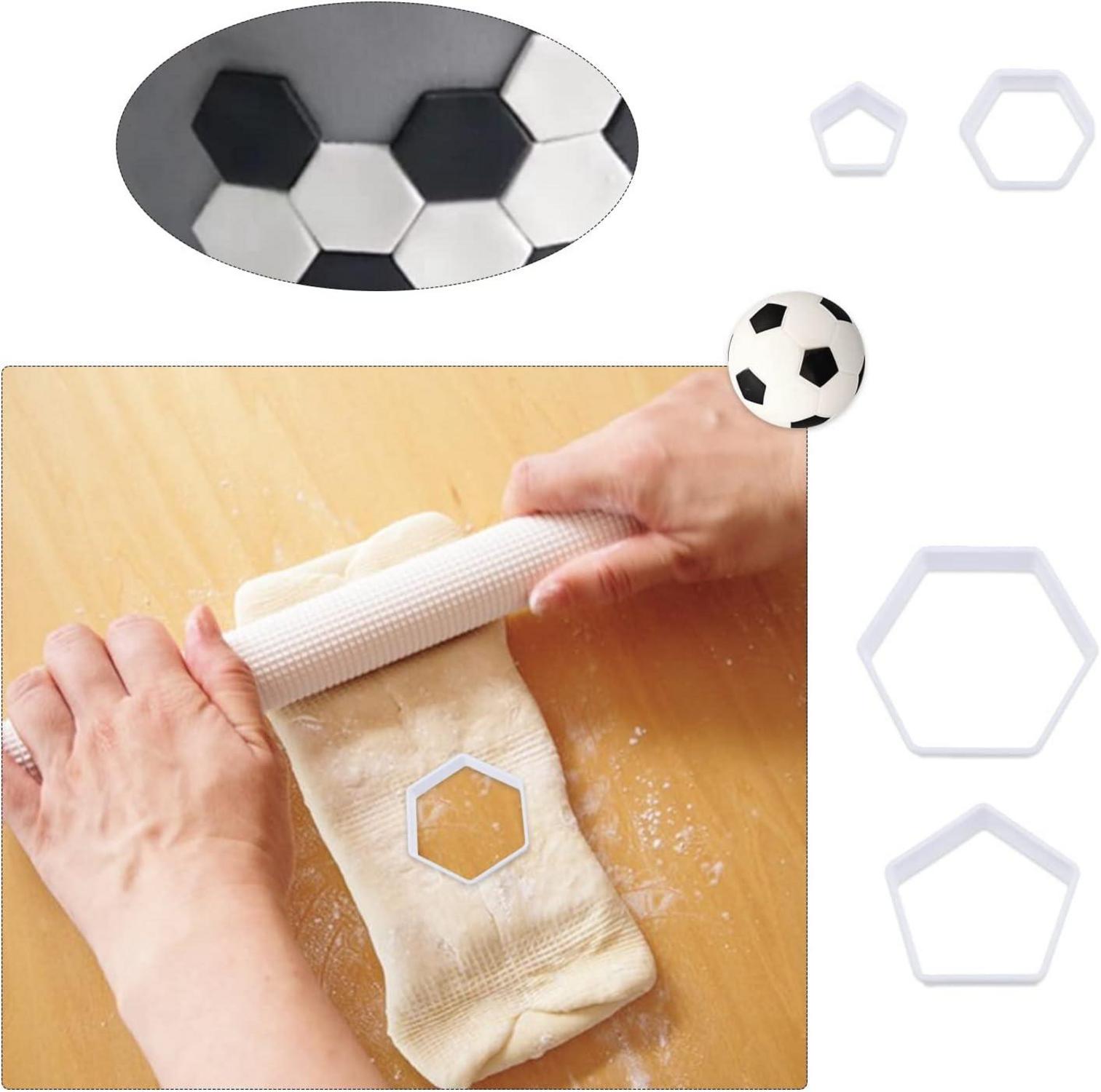 8-teiliges Fußball Muster Keks Ausstecher Set Fußball Ausstechformen Fondant Schneider