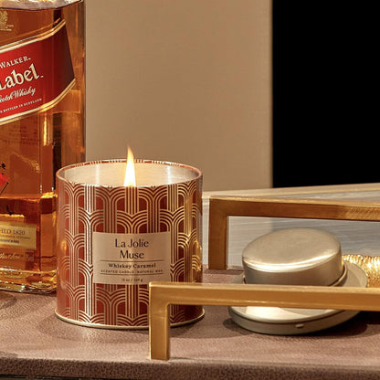 Whiskey Karamell Duftkerze natürliche Wachskerze 369g 100h Brenndauer