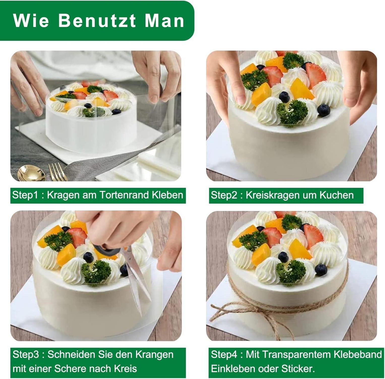 Tortenring Verstellbar Rostfrei Backform Tortenfolie Acetat Foile