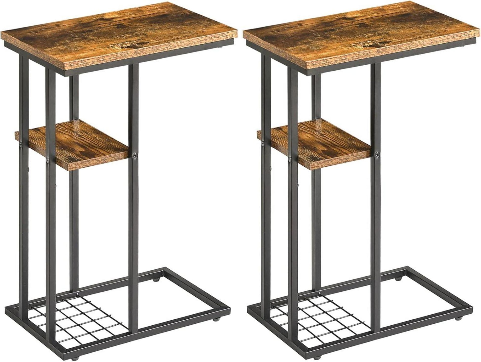 Beistelltisch Set Drahtgeflecht Lagerregal 2er-Set Sofatisch Vintage