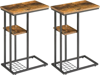 Beistelltisch Set Drahtgeflecht Lagerregal 2er-Set Sofatisch Vintage