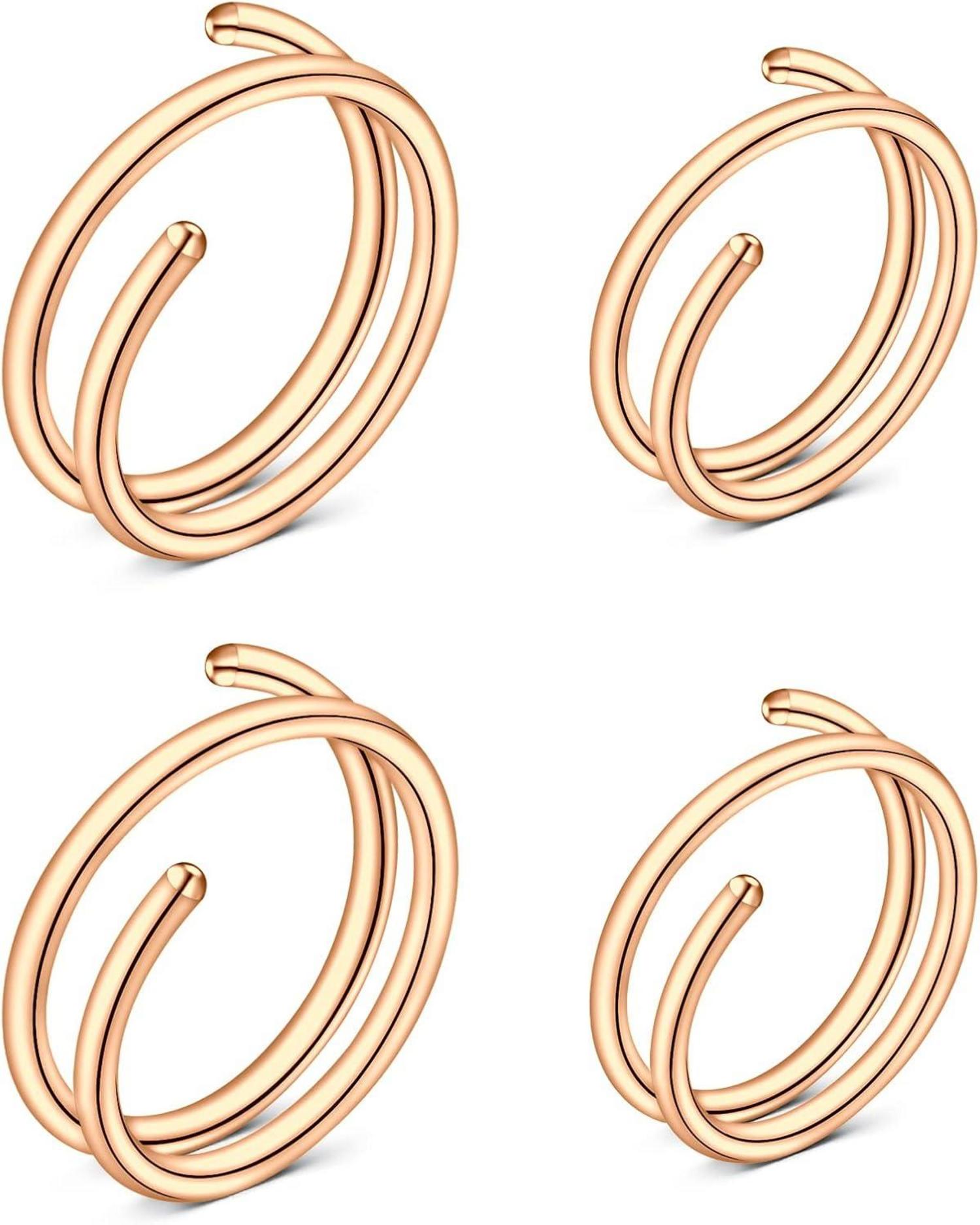 20G Fake Nasenpiercing Chirurgenstahl Silber Rosegold Nasenring 8mm