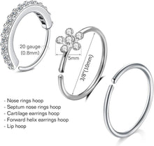 Nasenring Set Chirurgenstahl 20G Nasenpiercing Schmuck 30Stk