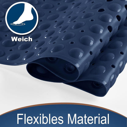 Badewannenmatte extra lang, Anti-Rutsch, Navy Blau