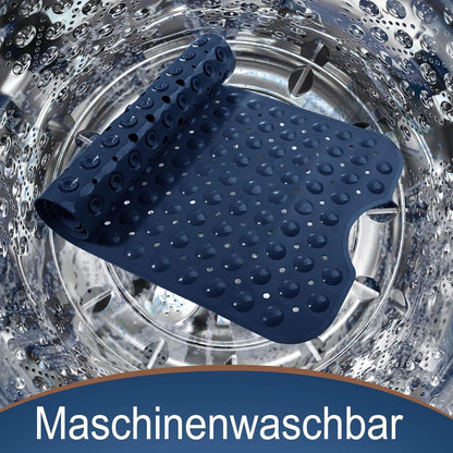 Badewannenmatte extra lang, Anti-Rutsch, Navy Blau