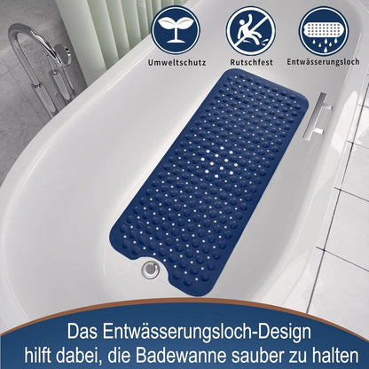 Badewannenmatte extra lang, Anti-Rutsch, Navy Blau