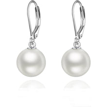 Perlenohrringe Sterling Silber Hängend Rosenquarz Geschenk Damen