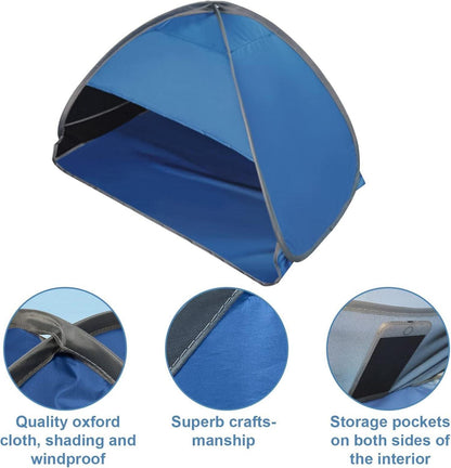 Pop Up Strand Sonnenzelt Mini Sonnenschutz Zelt 360° Fensterbelüftung