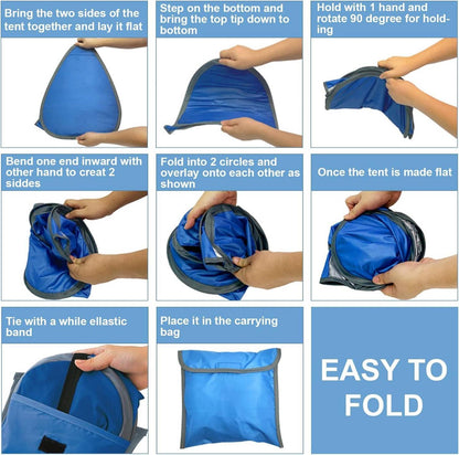 Pop Up Strand Sonnenzelt Mini Sonnenschutz Zelt Outdoor Blau