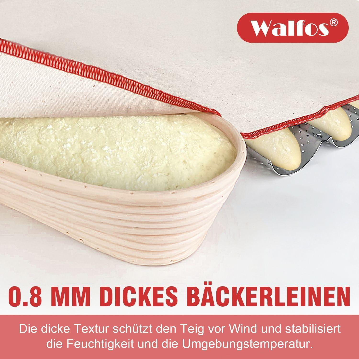 Große Baumwolle Bäckertuch zum Brot backen (90x60cm, 2