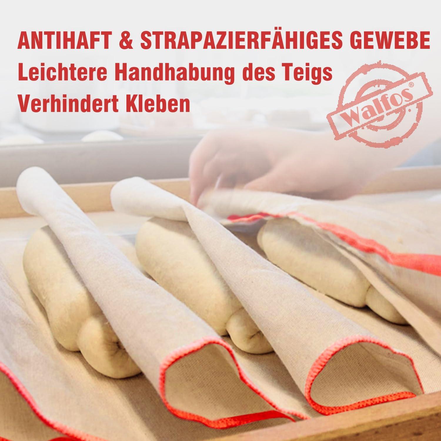 Baumwolle Brot Backtuch 90x60cm 2 Stück - Natürliche, Profi Bäckergültiges Tuch