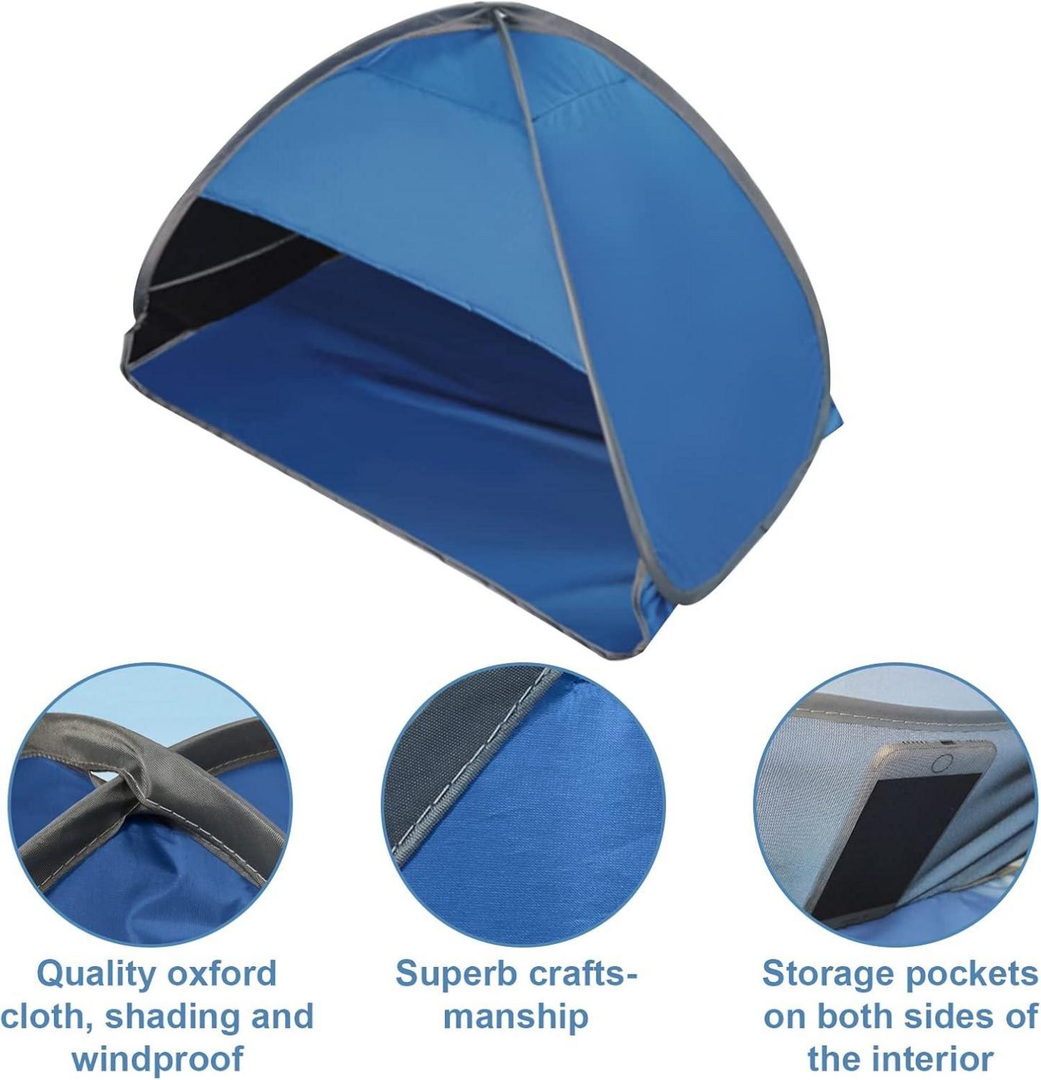 Pop-Up-Strand-Sonnenzelt faltbarer Sonnenschutz UV winddicht