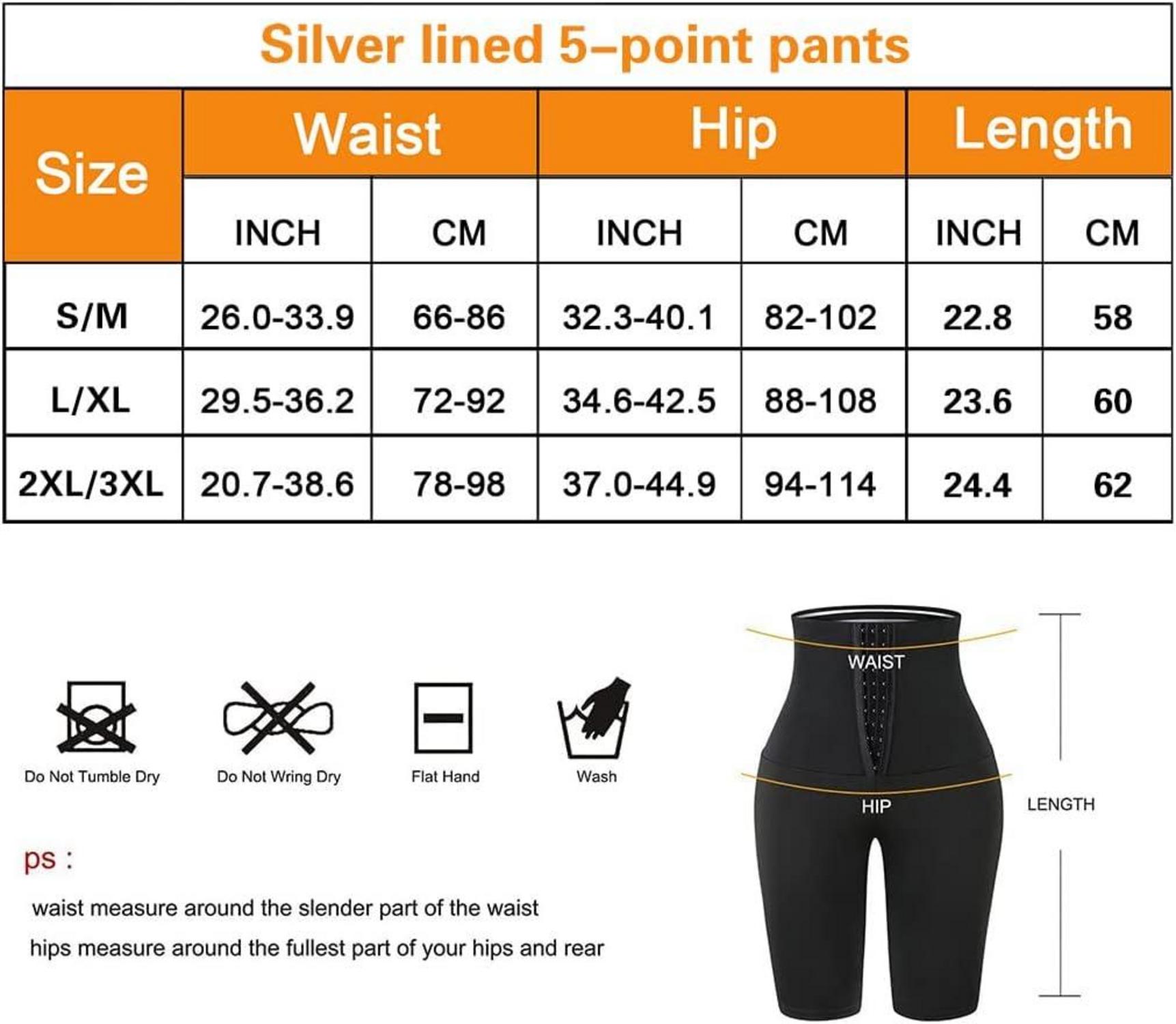 Saunahose Damen Sauna Sports Kurze Hose Abnehmen Taille S-M