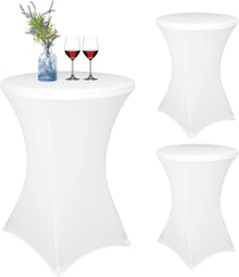 3er-Set Stretch Stehtisch Husse für Bistrotisch Ø 80-85 cm Spandex