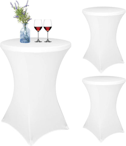 3er-Set Stretch Stehtisch Husse für Bistrotisch Ø 80-85 cm Spandex