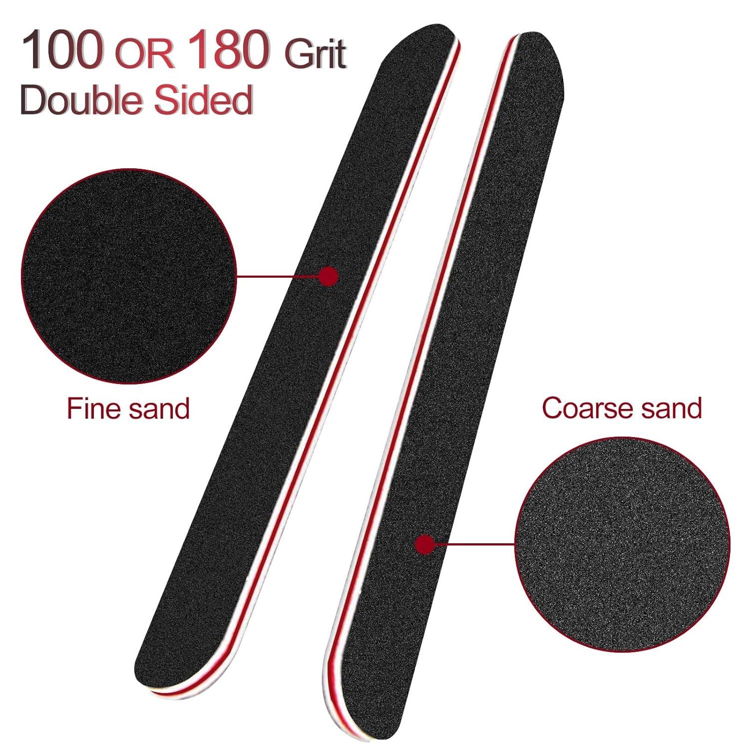 6er Set Nagelfeilen 100/180 Körnung für Gelnägel