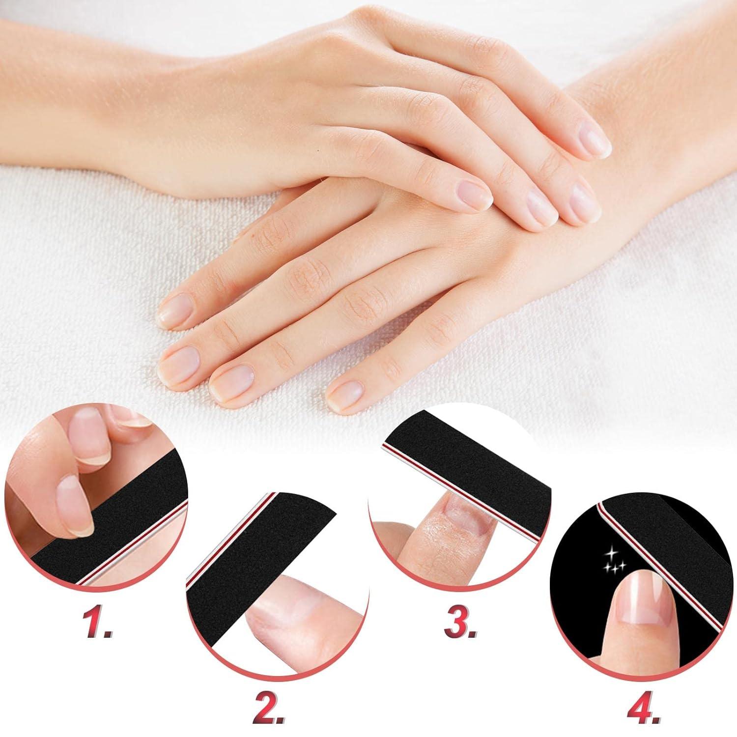 6 Stück Nagelfeile 100/180 Körnung für Gelnägel, Nail