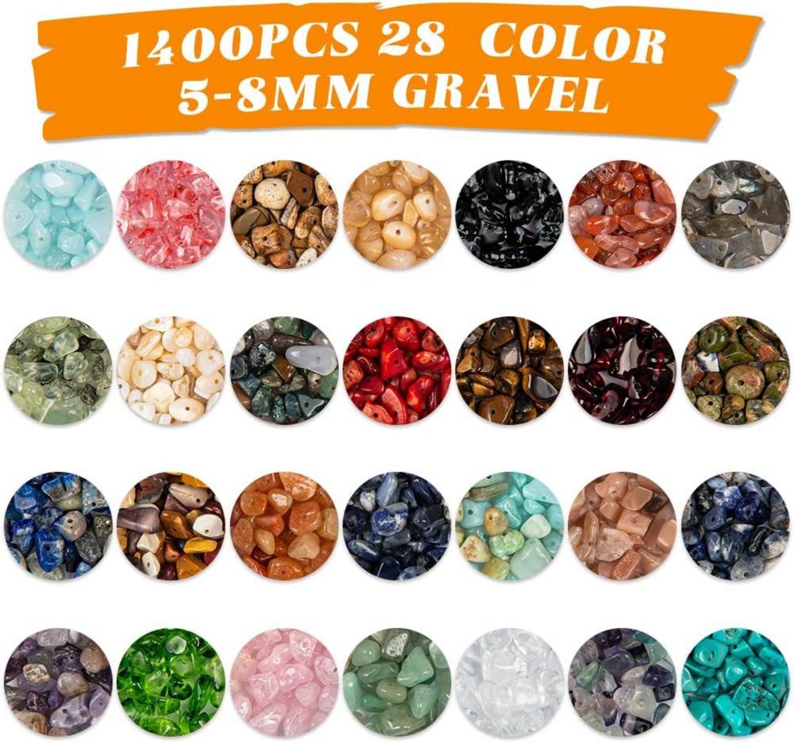 Kristall Schmuck Bastelset 28 Farben Edelsteine Ringe Ohrringe DIY