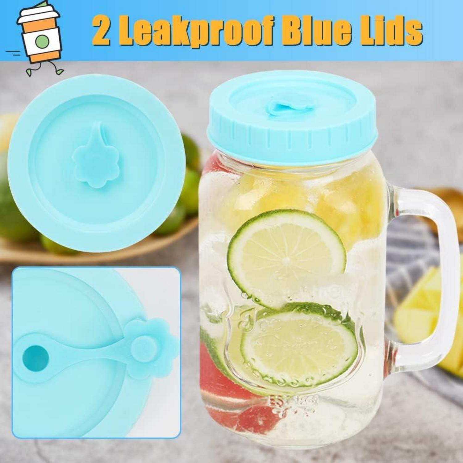 Bubble Tea Becher 24oz Glas mit Deckel Strohhalm 2er Set