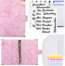 Budget Planner A6 mit Geldumschlägen und Ringbuch - Marble Pink