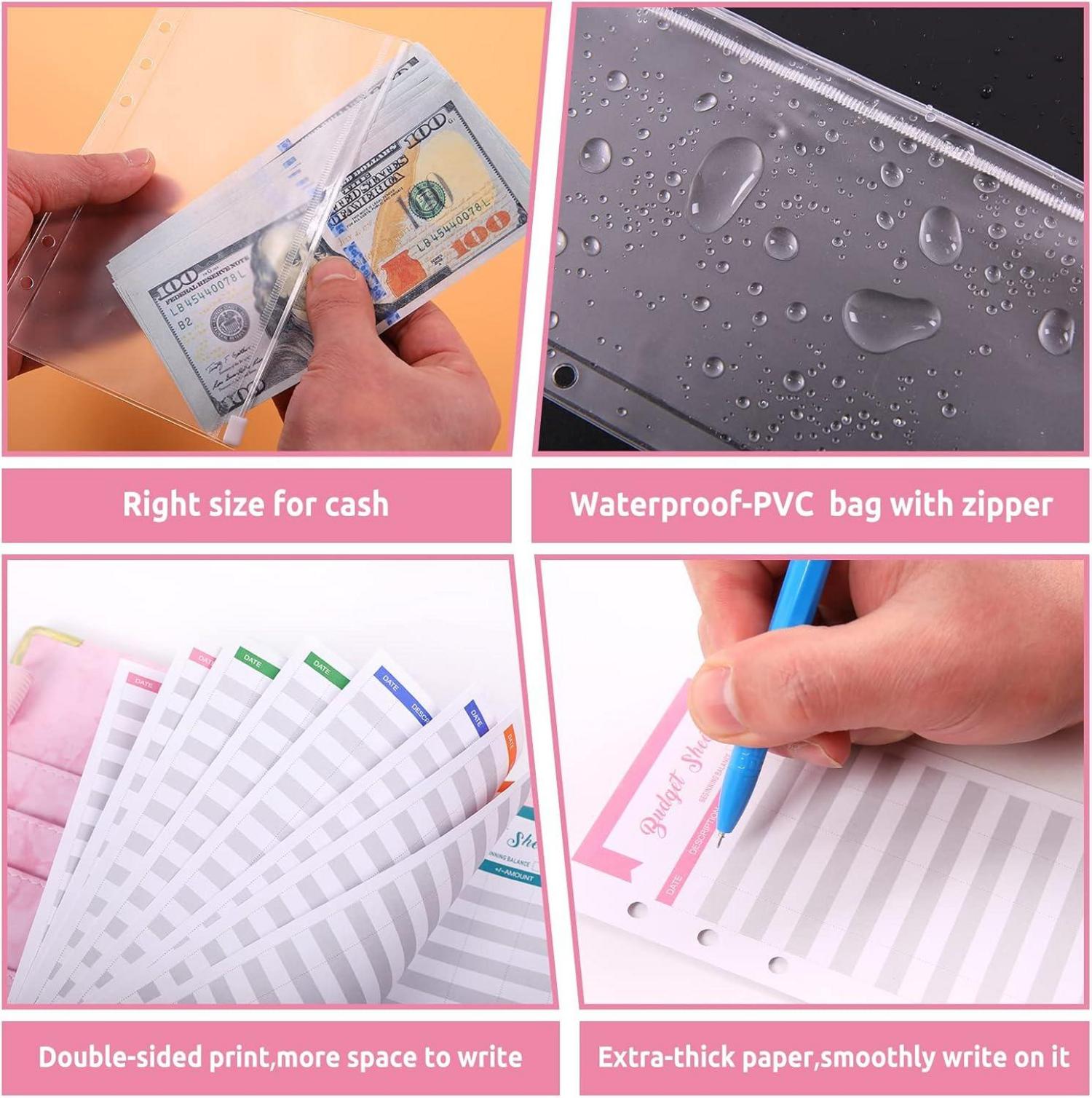 KONVINIT A6 Budget Planner Binder mit Geldumschläge Umschlagmethode
