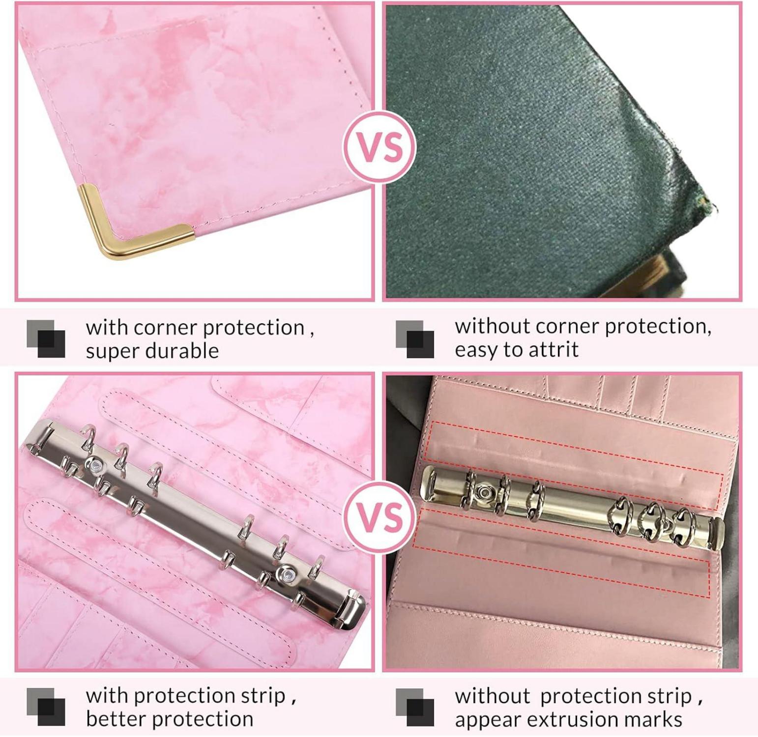 Budget Planner A6 Binder Marmor Geldumschläge 12 Budgetblätter