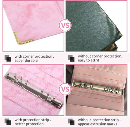 Budget Planner A6 Binder Marmor Geldumschläge 12 Budgetblätter
