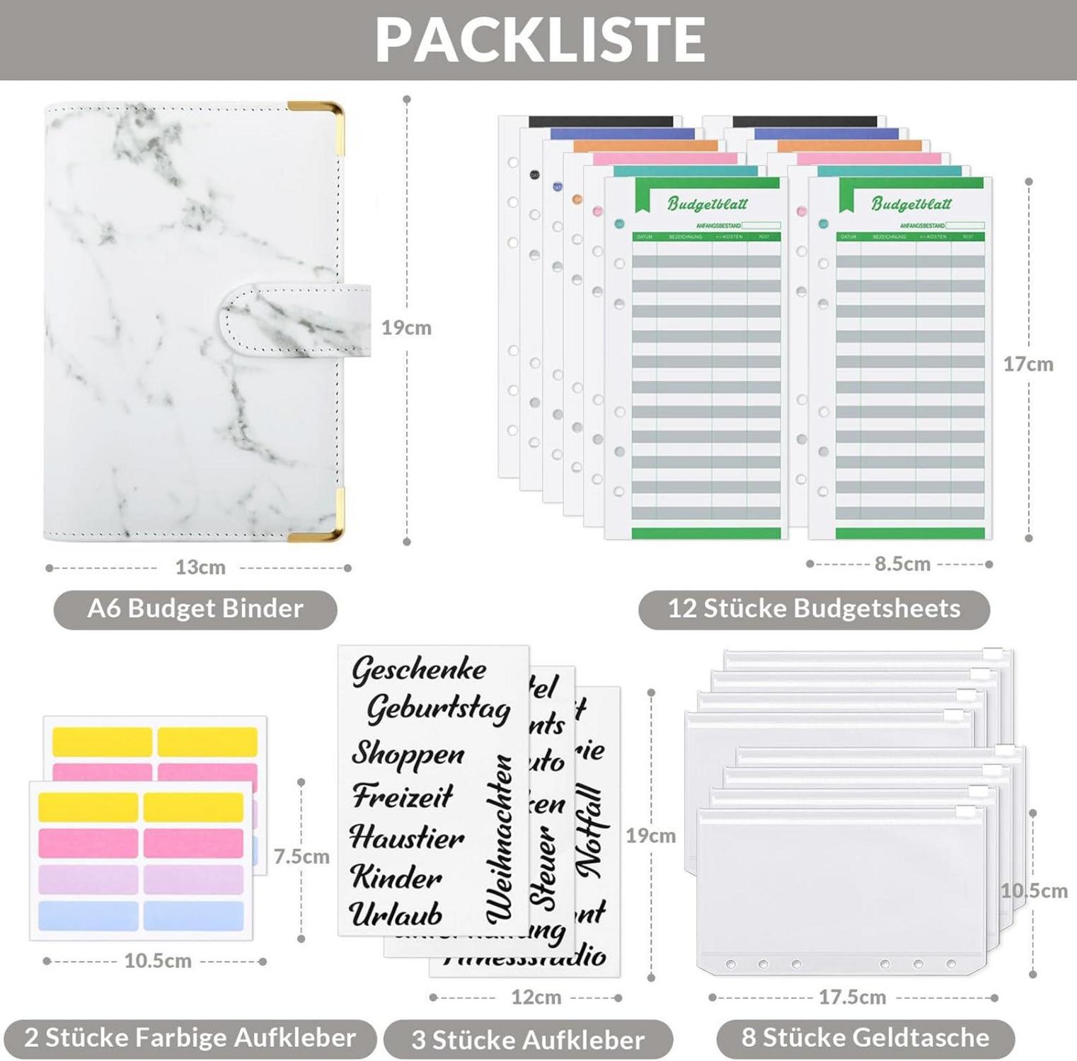 Budget Binder A6 Ringbuch mit