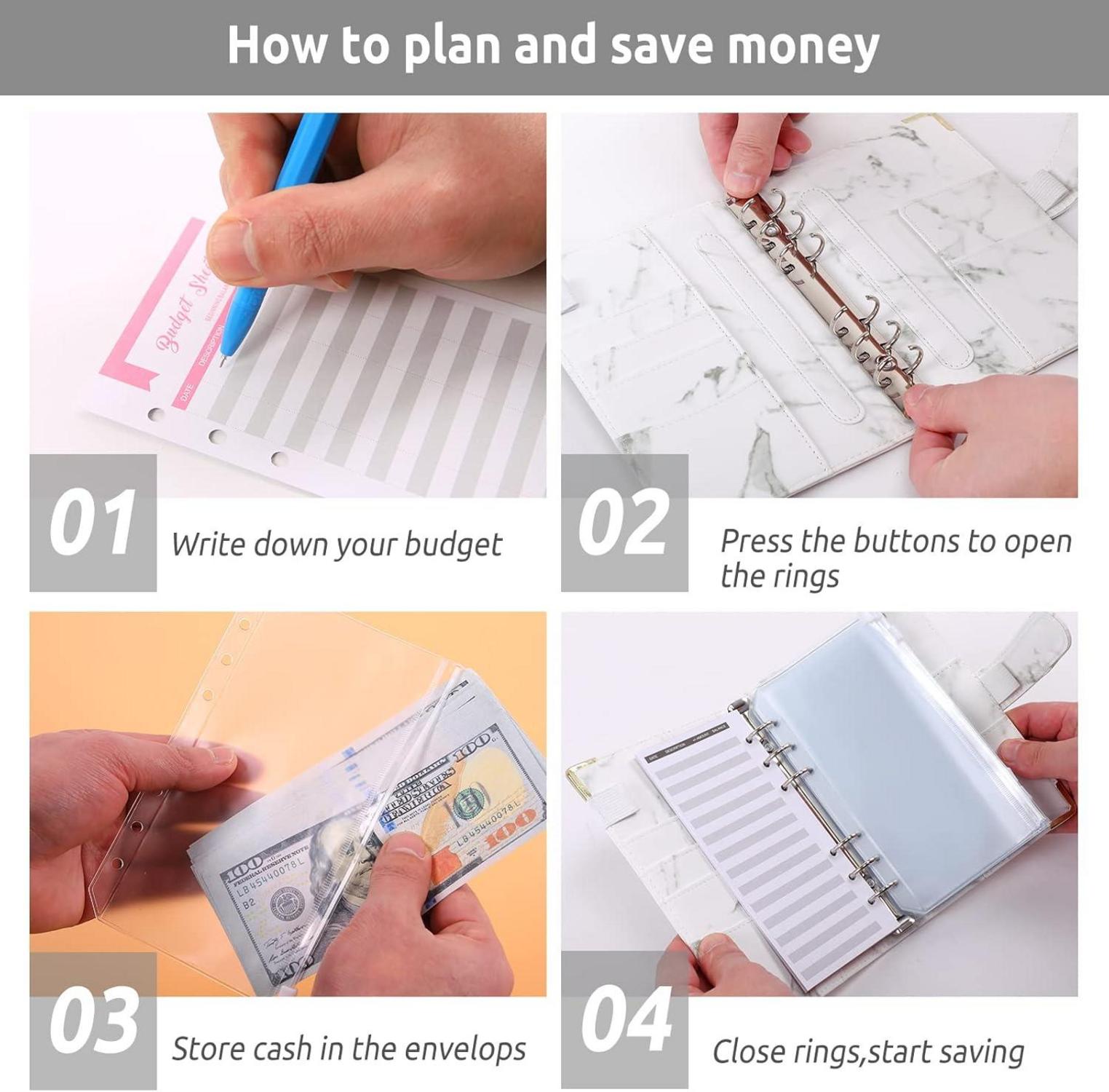 Budget Binder A6 Ringbuch Budget Planner Geldumschläge Etiketten