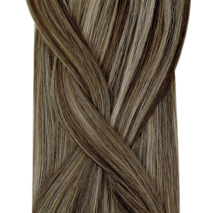 Echthaar Microring Extensions Braun 60 cm – Remy Glatt