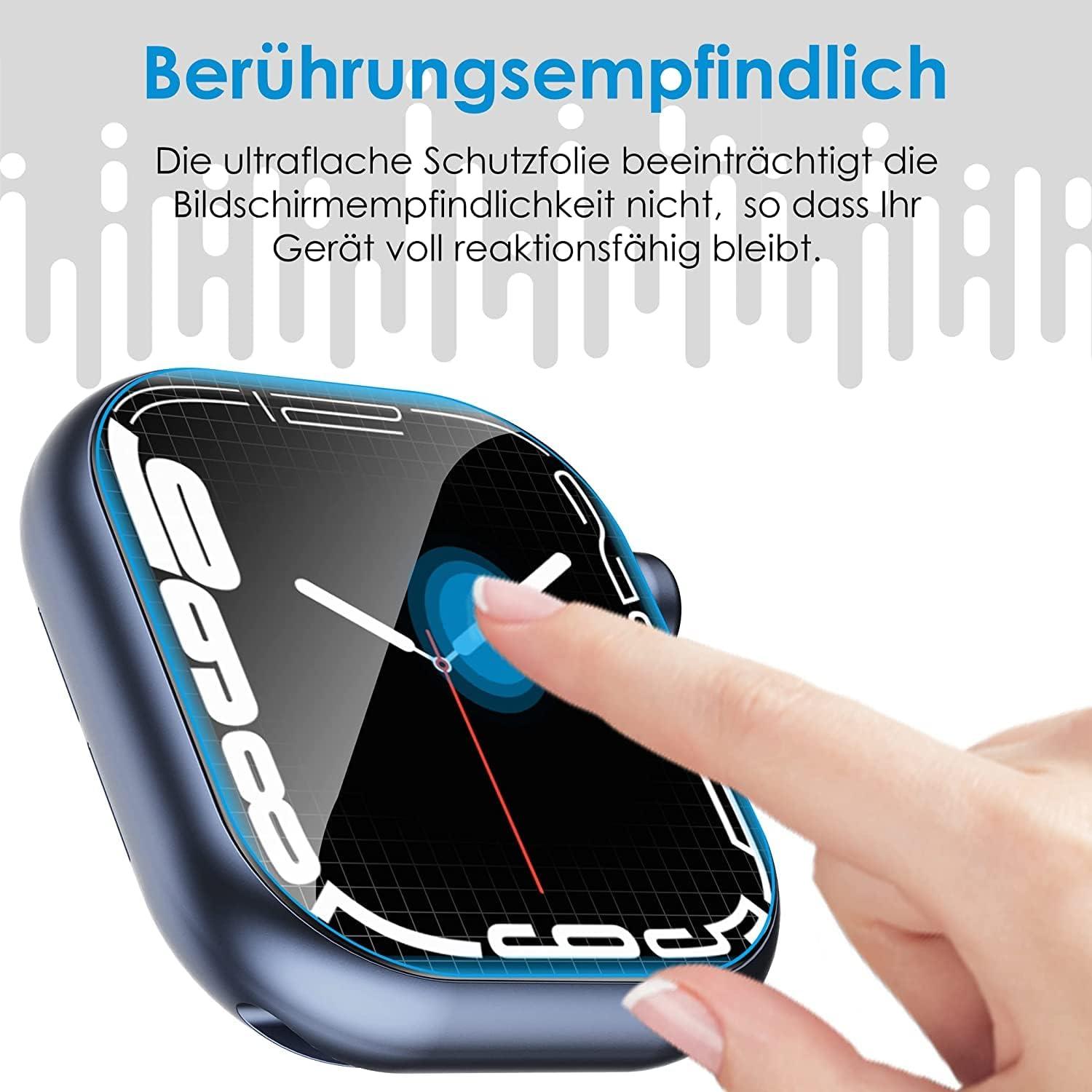 Schutzfolie für Apple Watch 40mm SE2/SE/6/5/4 - 8er Pack, Flexible TPU, Anti-Kratz, Blasenfrei, Transparent