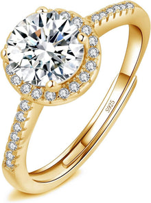 Josfeva Silber Verlobungsring Weiß Zirkonia 925 Silber Gold Silber