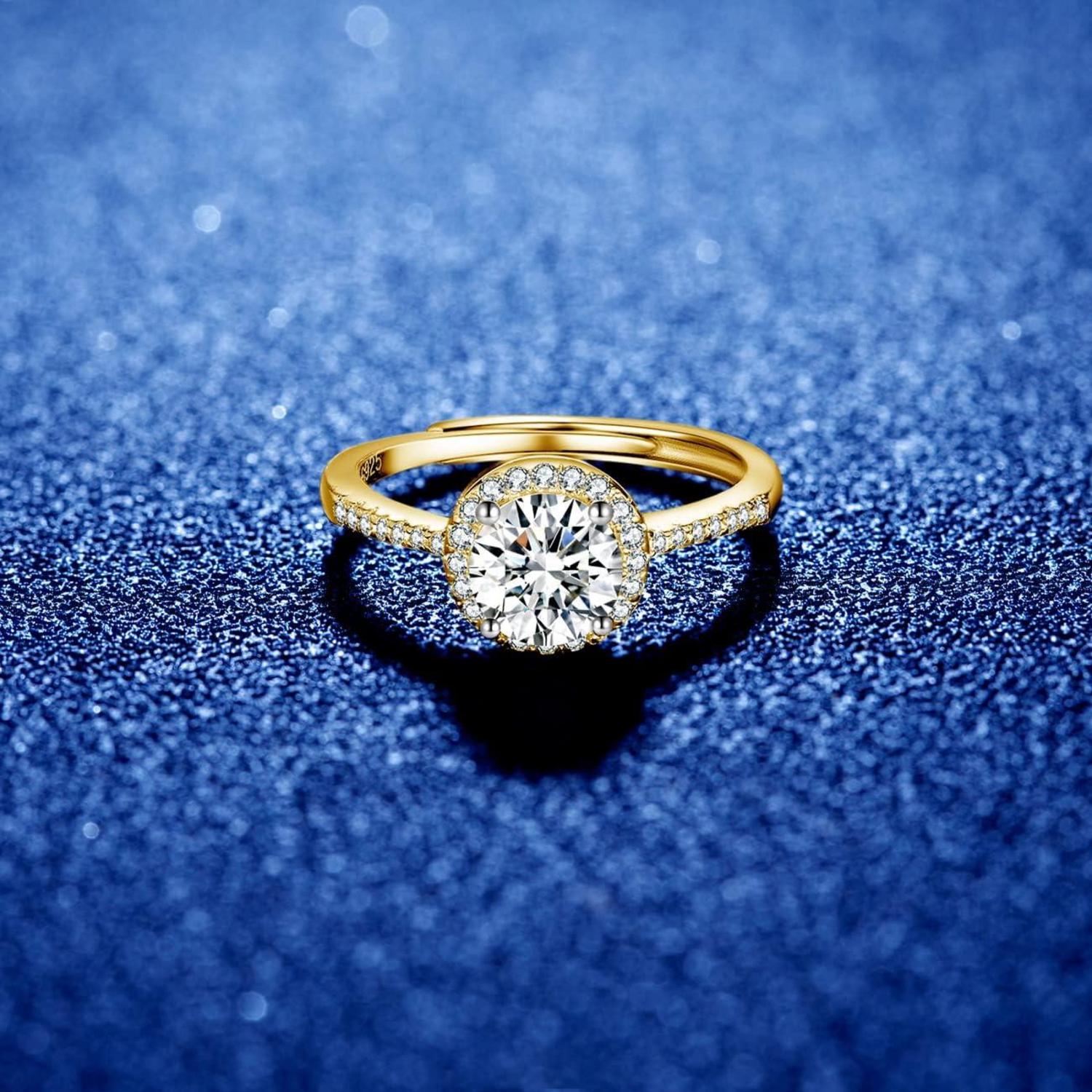 Josfeva Silber Verlobungsring Weiß Zirkonia 925 Silber Gold Silber