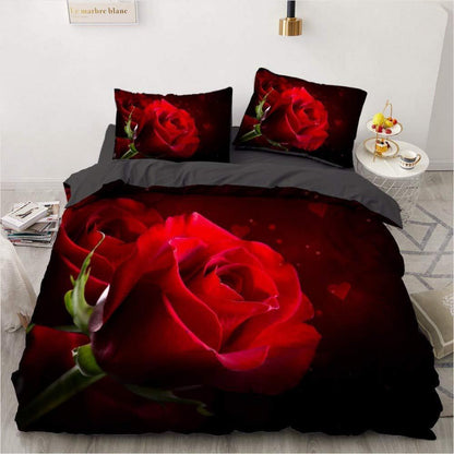Romantisches Rosenbettwäsche-Set 135x200cm, 4-teilig