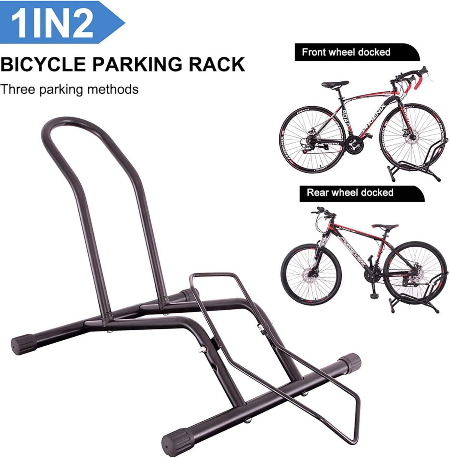 Fahrradständer Bodenhalterung für MTB Rennrad Schwarz