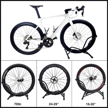 Fahrradständer Professional Boden Freistehend Halter für Mountainbike Schwarz