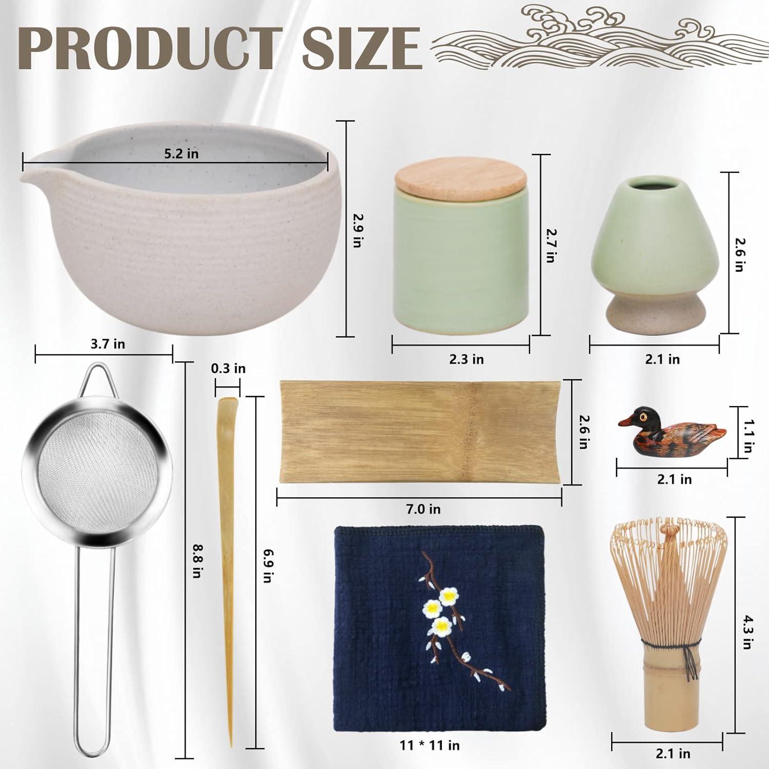 Japanisches Matcha-Teeset 9-teilig handgefertigtes Zeremonie-Kit