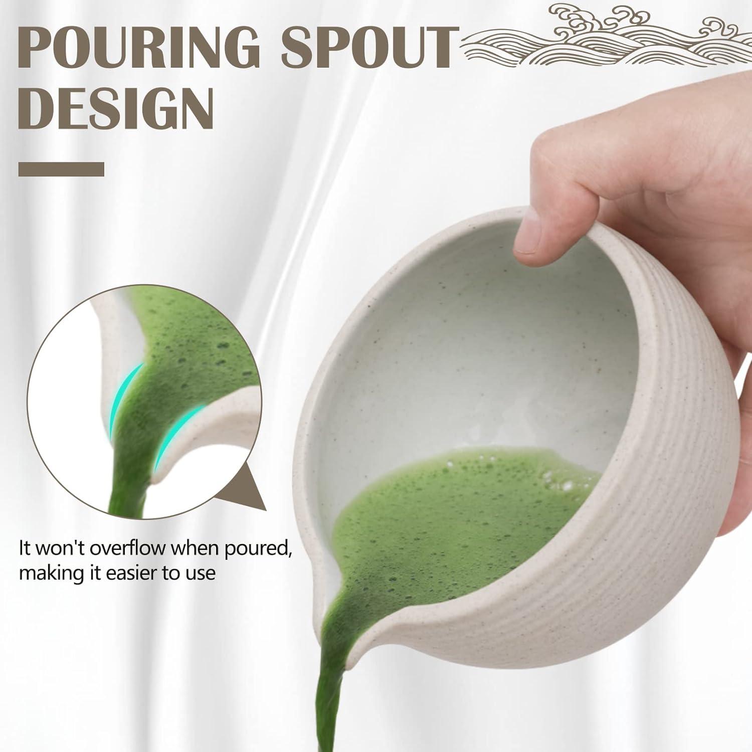 Artcome Japanisches Matcha-Teeset mit Matcha-Schüssel und Zubehör (9-teilig) White