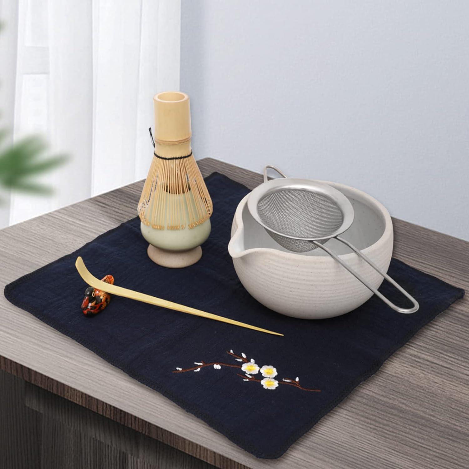 Japanisches Matcha-Teeset Schüssel Schneebesen Teeschaufel Behälter