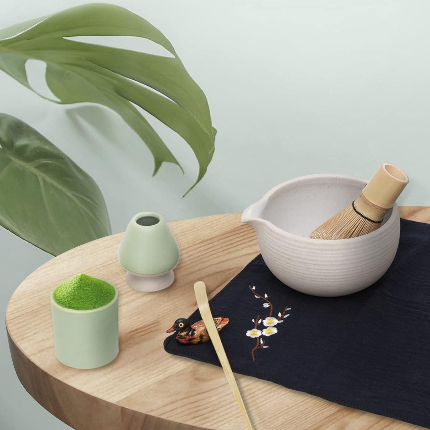 Japanisches Matcha-Teeset Handgefertigt 9tlg. Bambus Teezeremonie Set