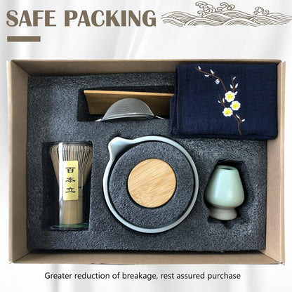 Japanisches Matcha-Teeset Schüssel Schneebesen Teeschaufel Behälter