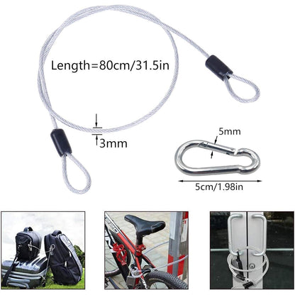 Sicherheitskabelschloss Stahlseil Ösen Diebstahlsicherung