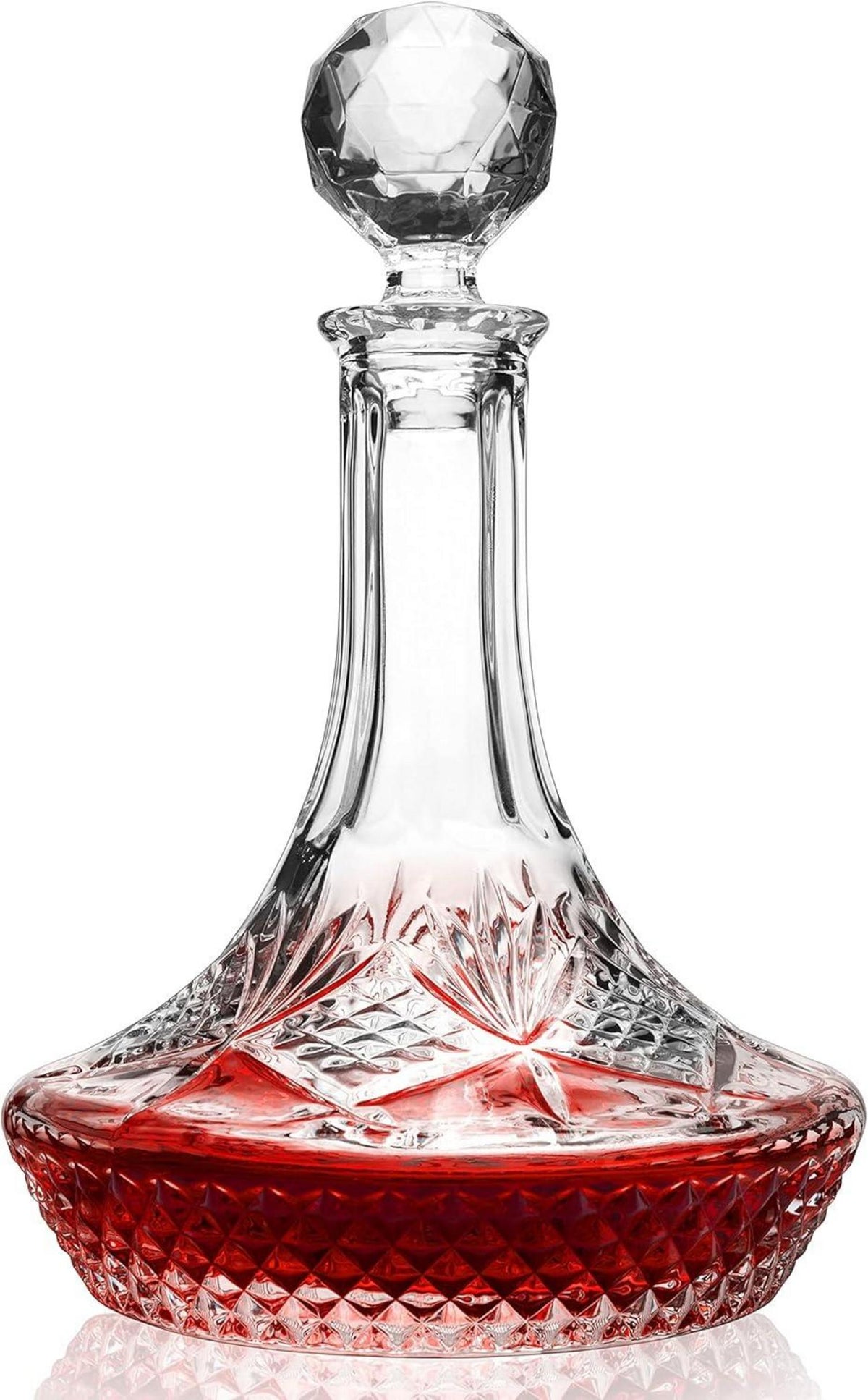 Kristall Wein Karaffe mit Stopfen für Whisky und Bourbon 1250ml