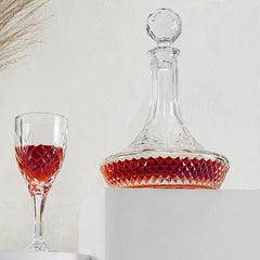 Weinkaraffe Kristallglas 1250ml Stopfen Geschenkbox