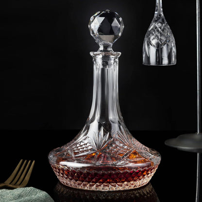 Kristall Wein Karaffe mit Stopfen für Whisky und Bourbon 1250ml